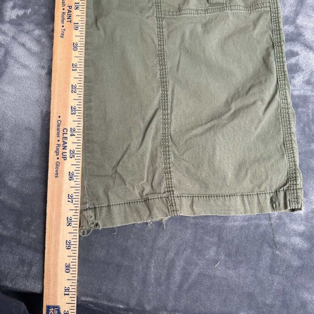 Baggy Cargo Y2K Raver Pants Small Green Wide Leg Paratrooper - Picture 5 of 11